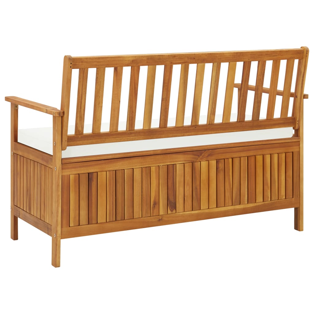 vidaXL Outdoor Storage Bench Deck Box for Patio Furniture Solid Wood Acacia