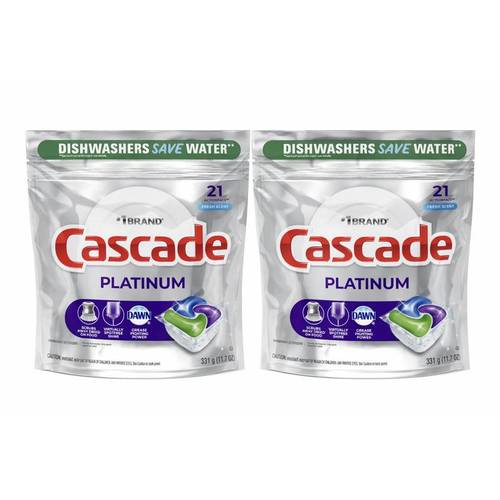2 pack platinum dishwasher pods action dishwasher detergent tabs fresh 21 count