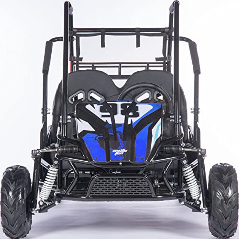 MotoTec Mud XL 212cc 2 Seat Go Kart Full Suspension Blue