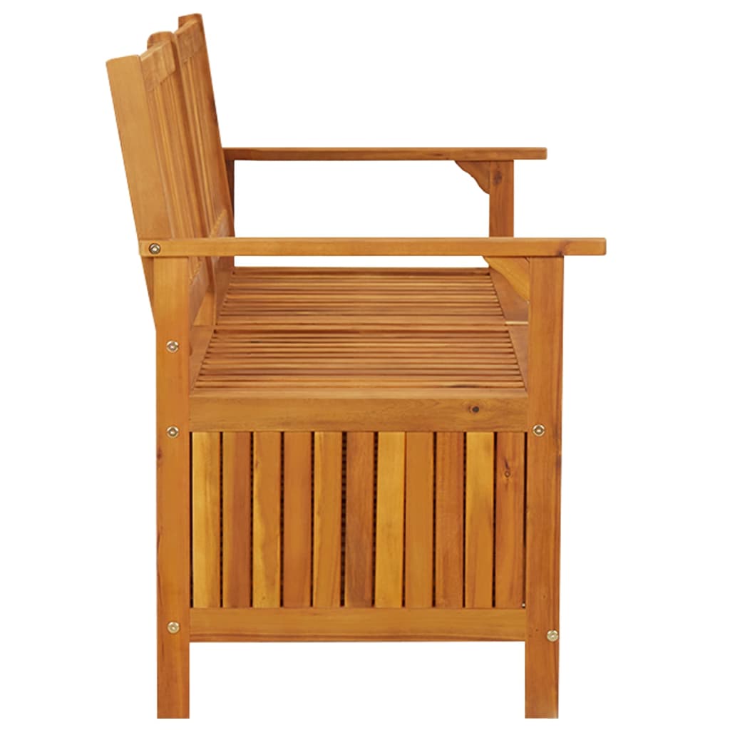 vidaXL Outdoor Storage Bench Deck Box for Patio Furniture Solid Wood Acacia