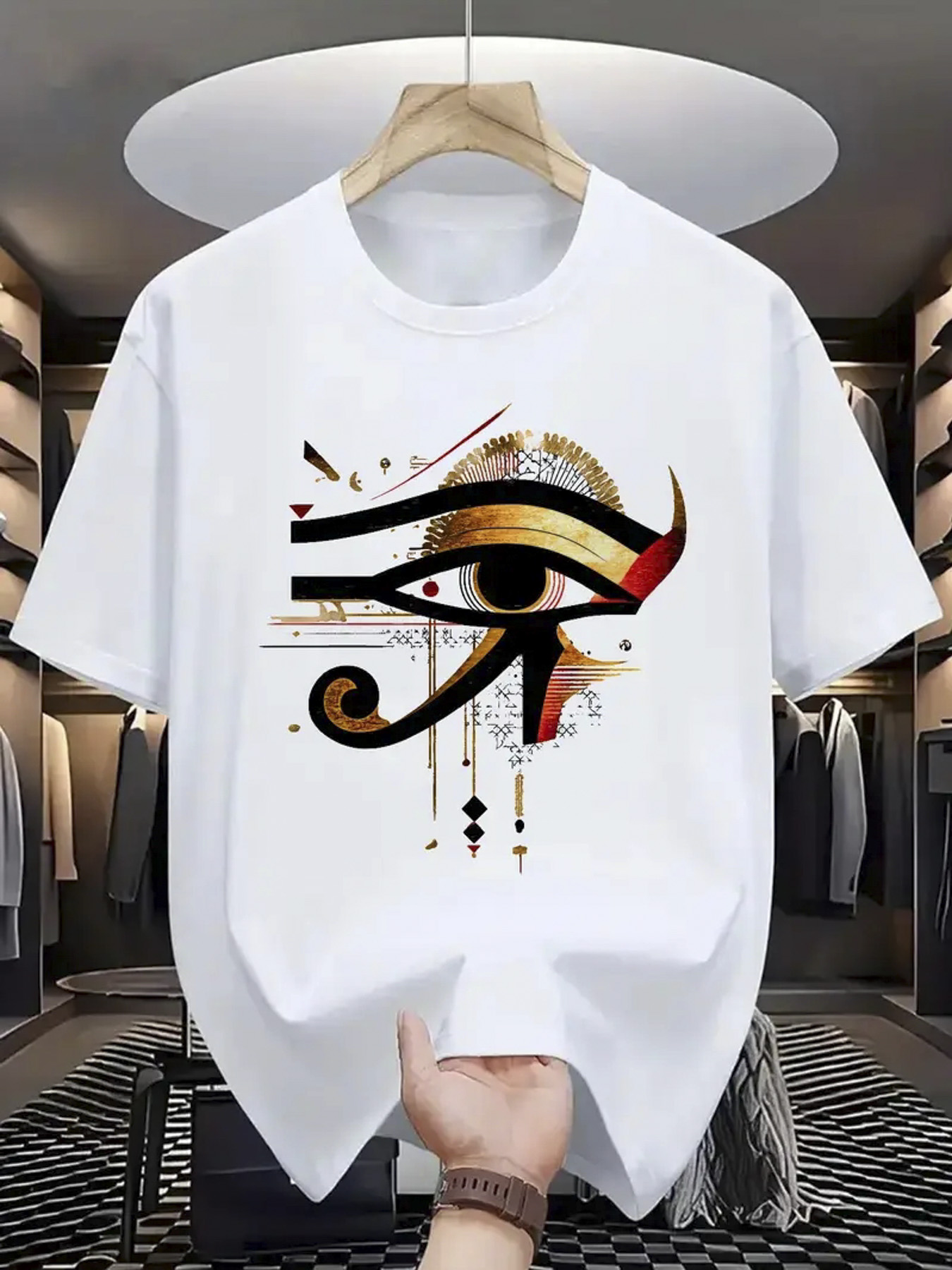 pure cotton men s t-shirt,   print t-shirt, summer round neck short sleeved men s t-shirt, pure cotton breathable casual sports top, holiday gift Product details 0