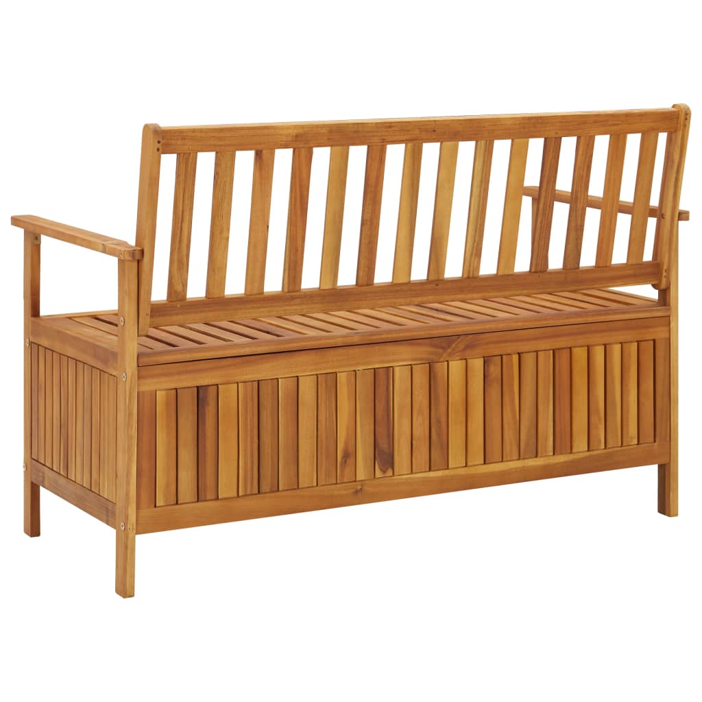 vidaXL Outdoor Storage Bench Deck Box for Patio Furniture Solid Wood Acacia