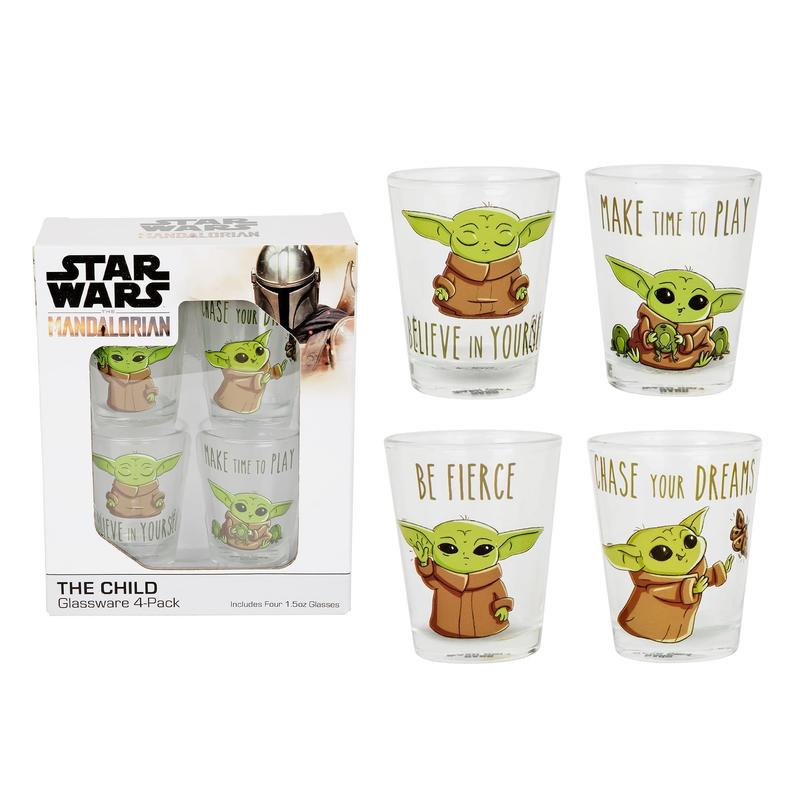 TEMU Star Grogu Wisdom 4-pack Mini Glass Set