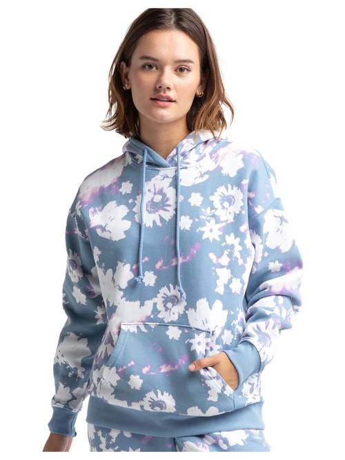 floral tie dye hoodie multicolor ambient sky