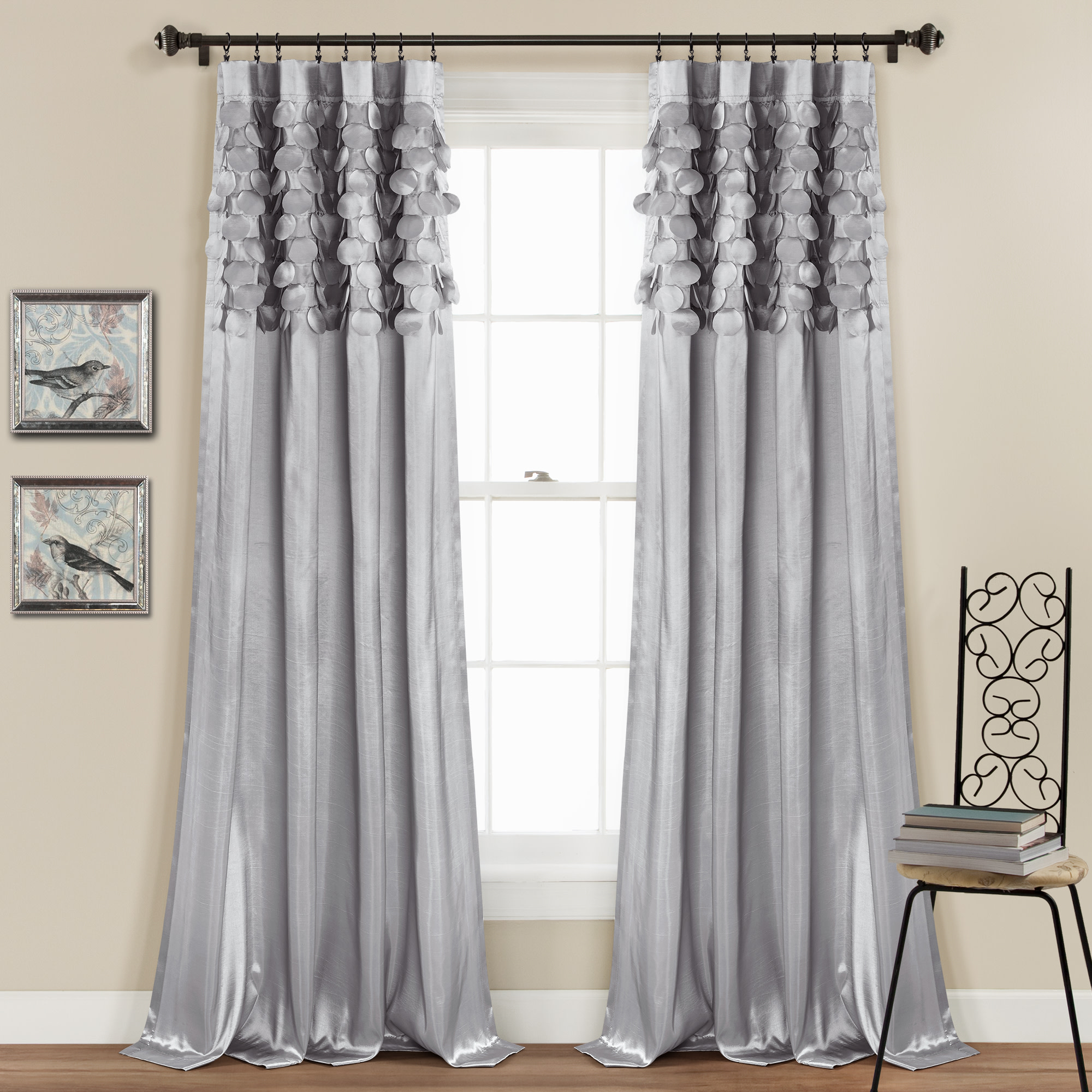 Pair-rod Pocket-window-orbital Vision-window Curtain-textured-room Decor-bedroom-living Room-all Season-thanksgiving Present - Christmas Holiday Gifts