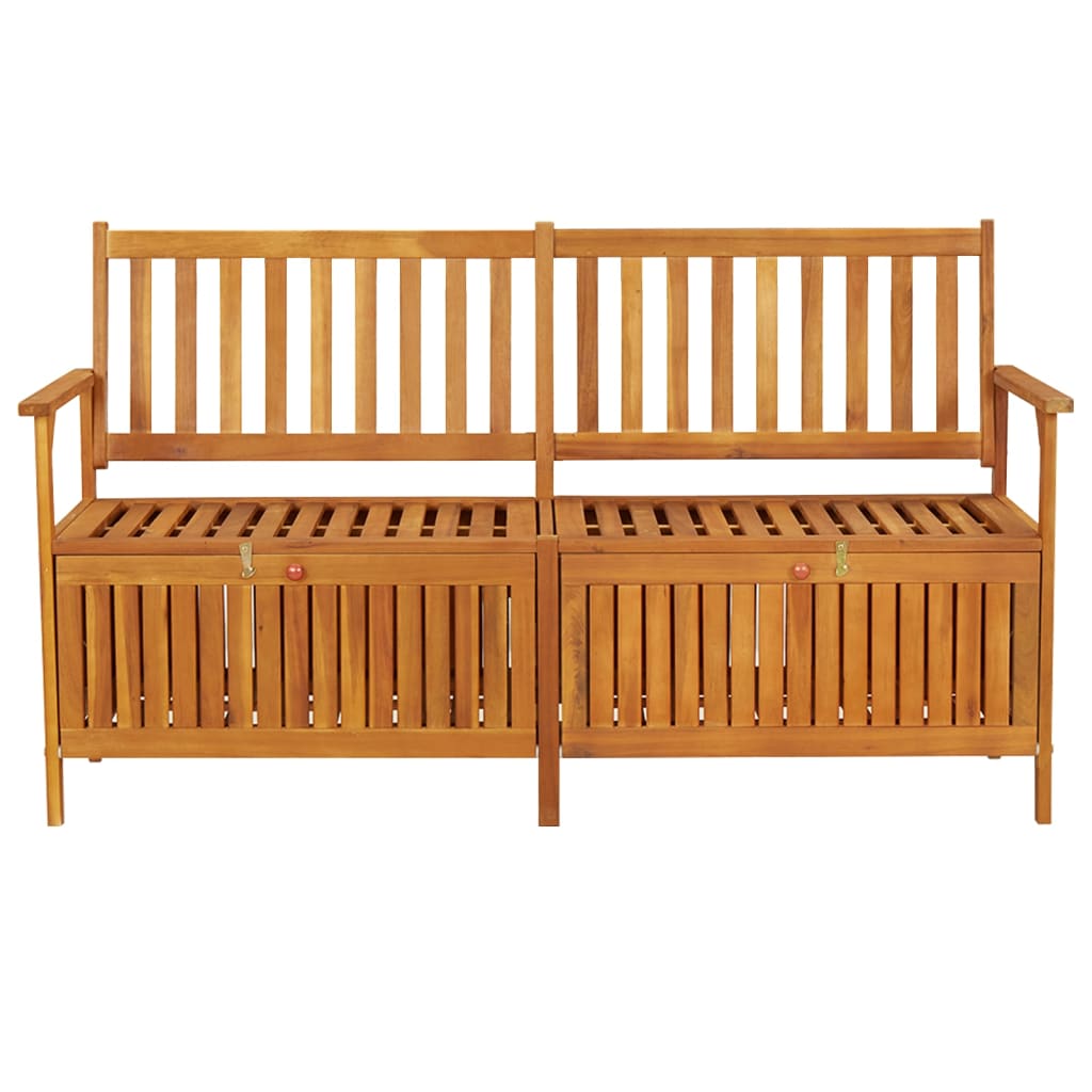 vidaXL Outdoor Storage Bench Deck Box for Patio Furniture Solid Wood Acacia