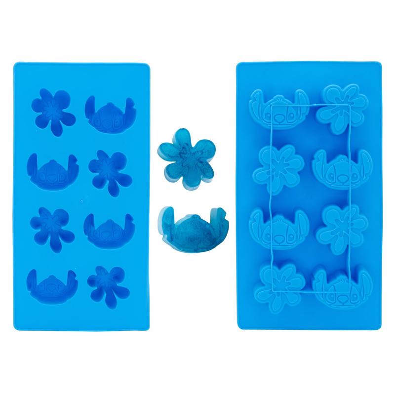 TEMU & Stitch Silicone Mold Ice Cube Tray | 8 Cubes