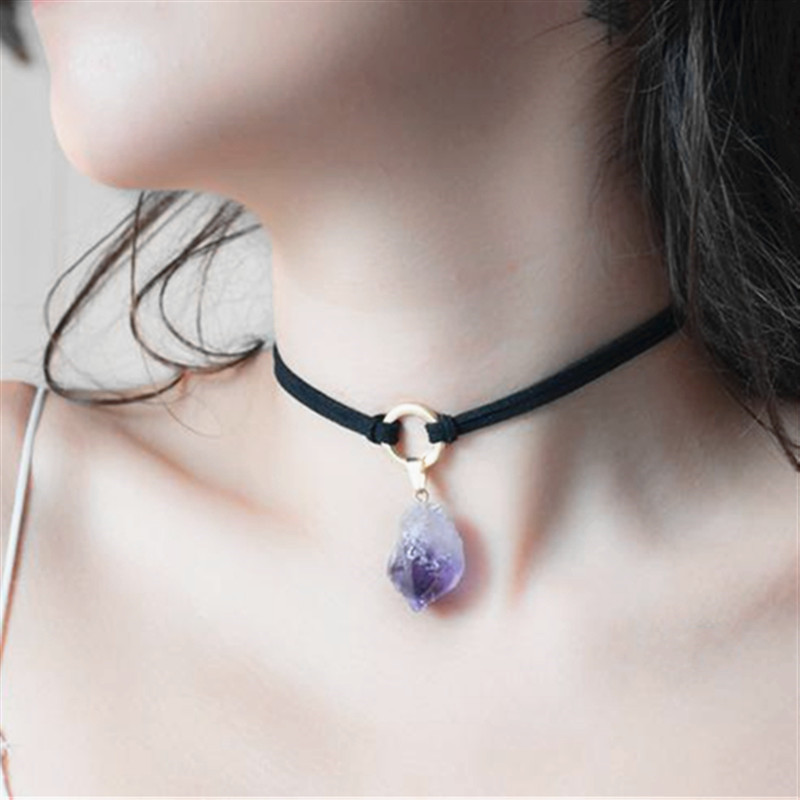 

Purple Layered Necklace Style2