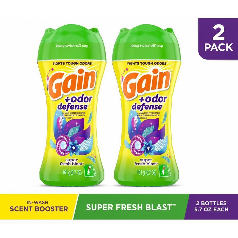 TEMU (2 Pack) + Odor Defense Scent Booster Beads, Blast Scent, 5.7 Oz Bottles