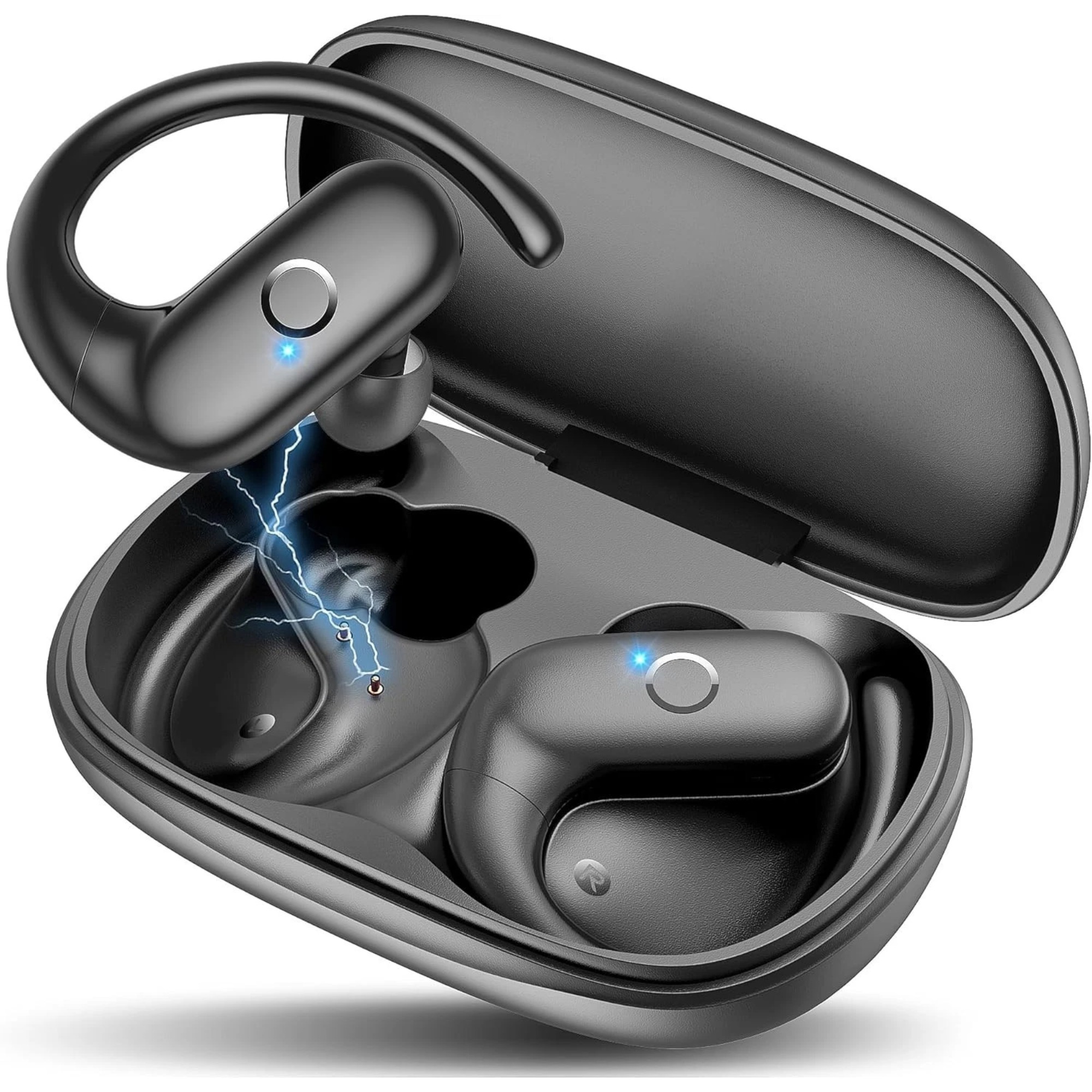 TEMU Wireless Earbuds Bluetooth Headphones Sport, With Sound, 60hrs Playtime Earphones Redesigned Fit With Earhooks For Running, Meeting, Workout