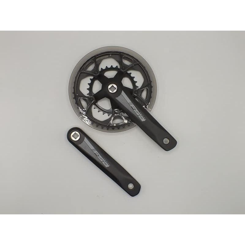 FSA Tempo Double 46/30T JIS Square Taper with Guard - Road Gravel Bike Crank Set 170mm Black