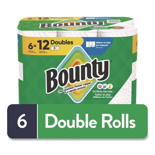 pack of 6 a size kitchen paper towel rolls 2 ply 6 x 11 white double size rolls 82 sheets per roll sold pack each