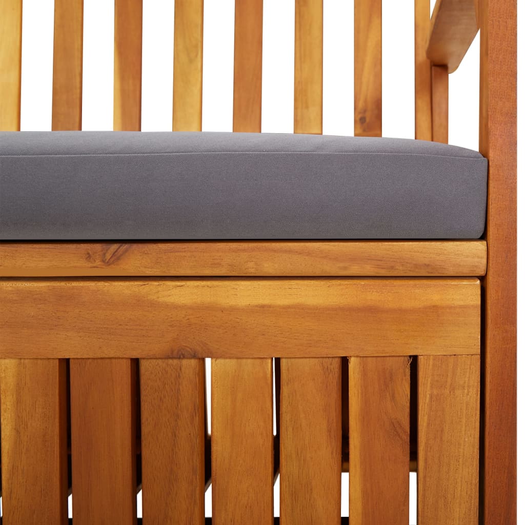vidaXL Outdoor Storage Bench Deck Box for Patio Furniture Solid Wood Acacia