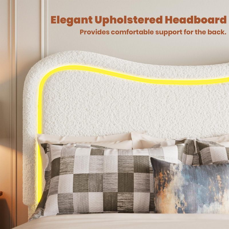 1 box of other materials LED lambswool double drawer bed