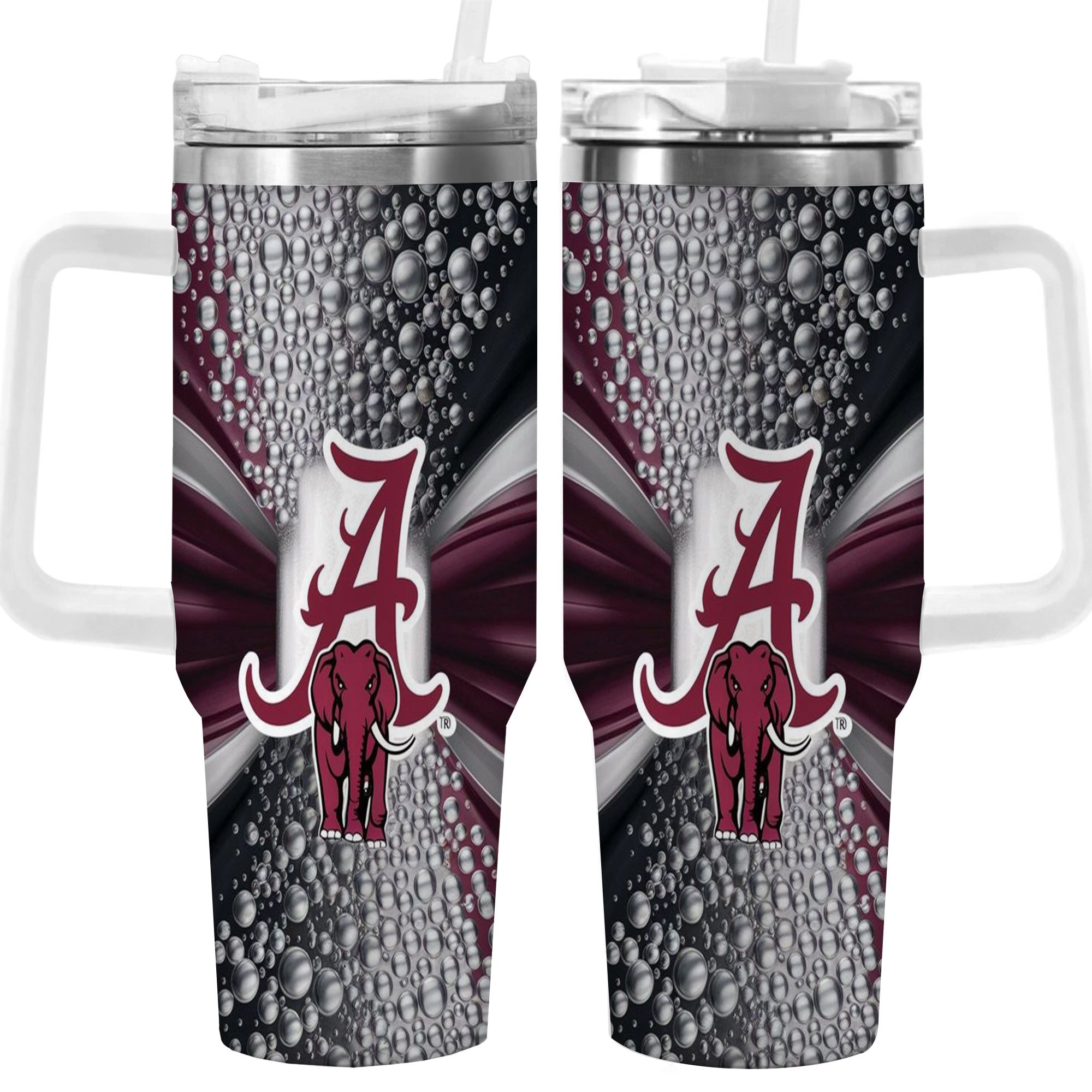 TEMU 1pc 40oz Maroon Elephant Tumbler With Lid, Insulated Travel Mug, Gift For Dad, Mom, Sister, Ideal For Halloween, , Birthday Gift, Coffee Cup, Weird Stuff