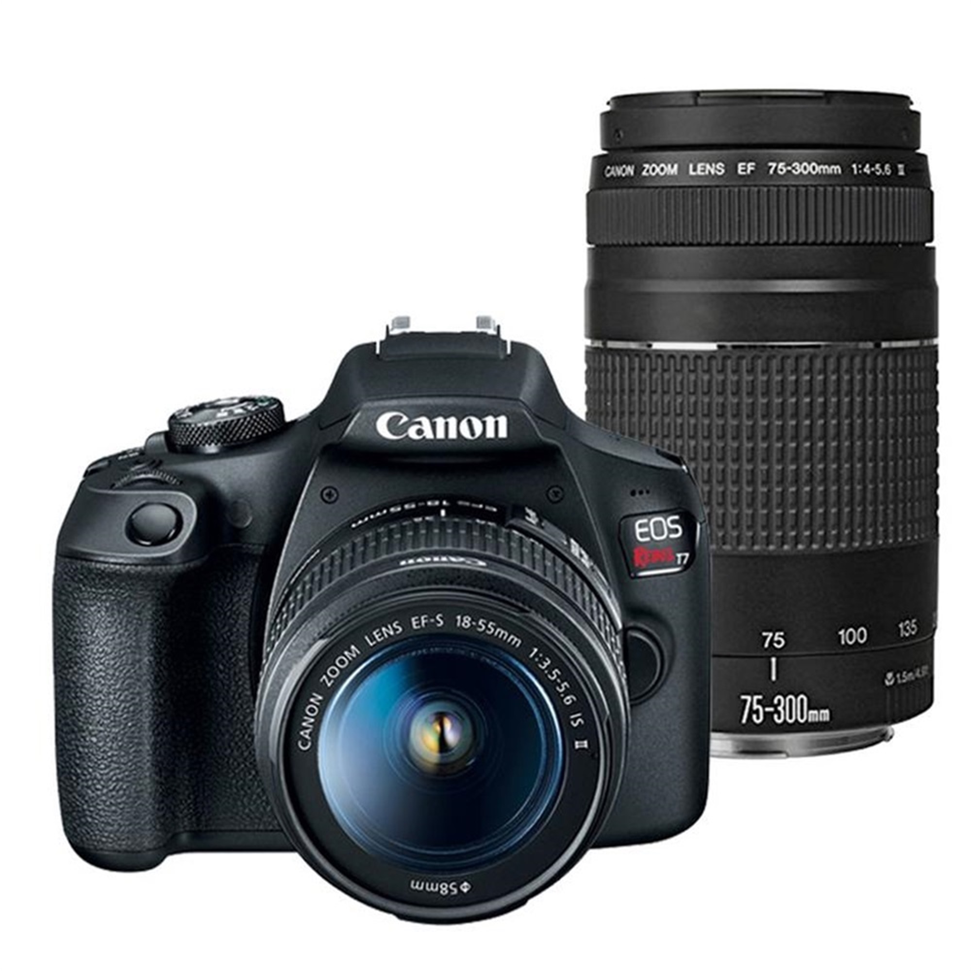 t7 dslr camera with   18 55mm is ii   ef 75 300mm f 4 0 5 6 iii lens Product details 0