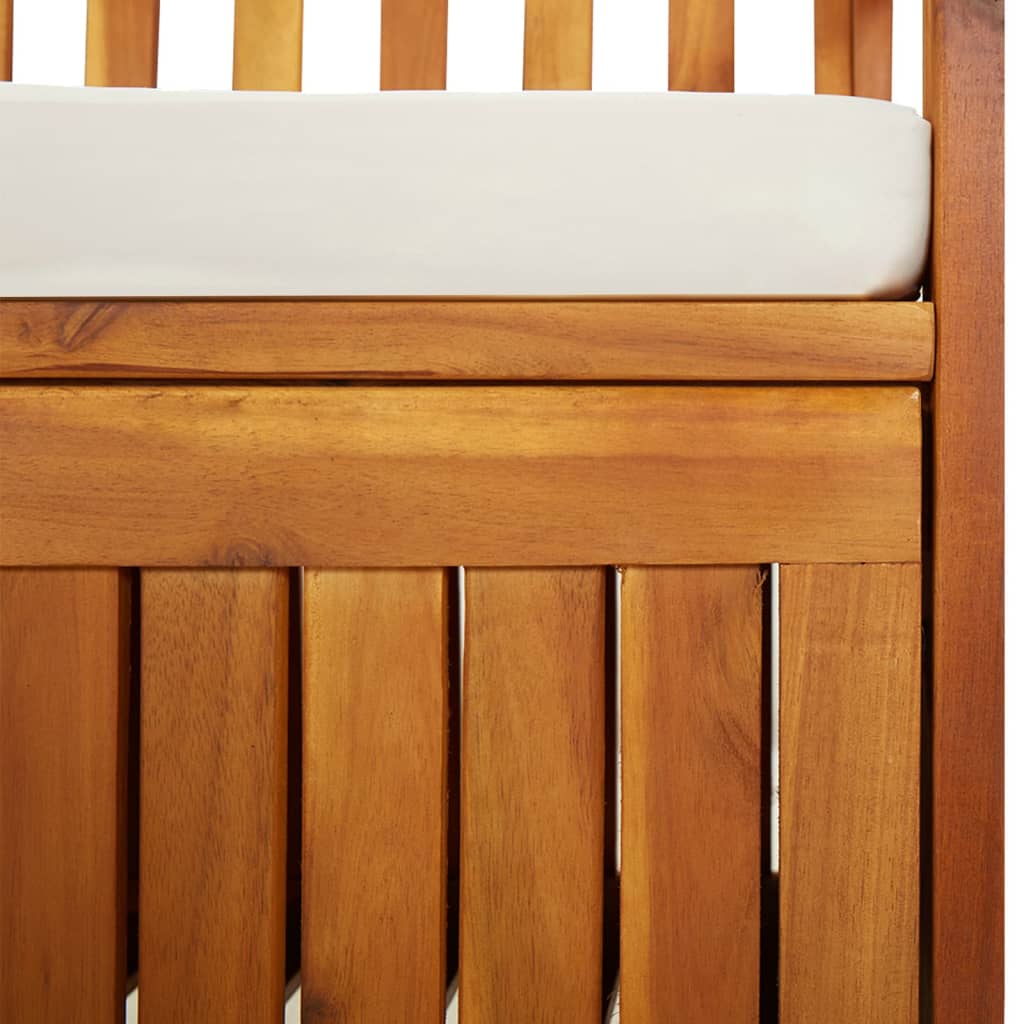 vidaXL Outdoor Storage Bench Deck Box for Patio Furniture Solid Wood Acacia