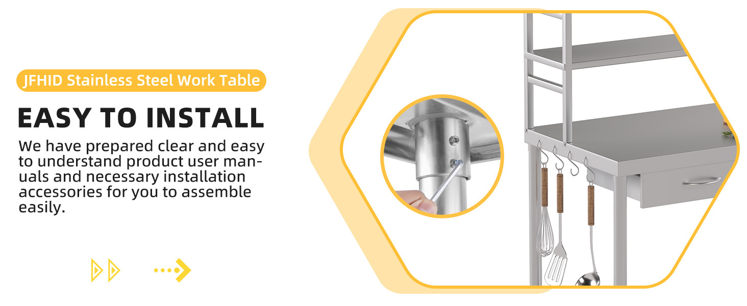 Stainless Steel Prep Table 48