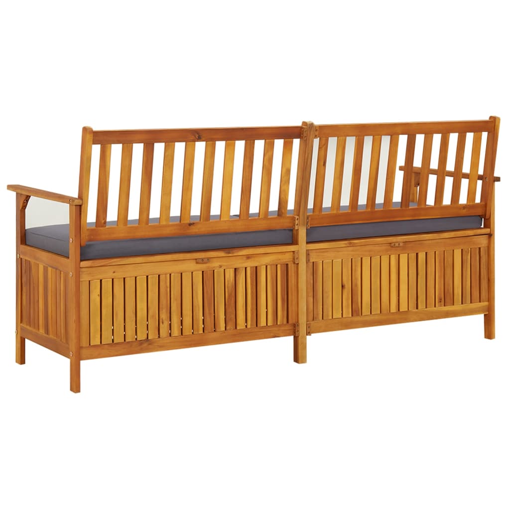 vidaXL Outdoor Storage Bench Deck Box for Patio Furniture Solid Wood Acacia