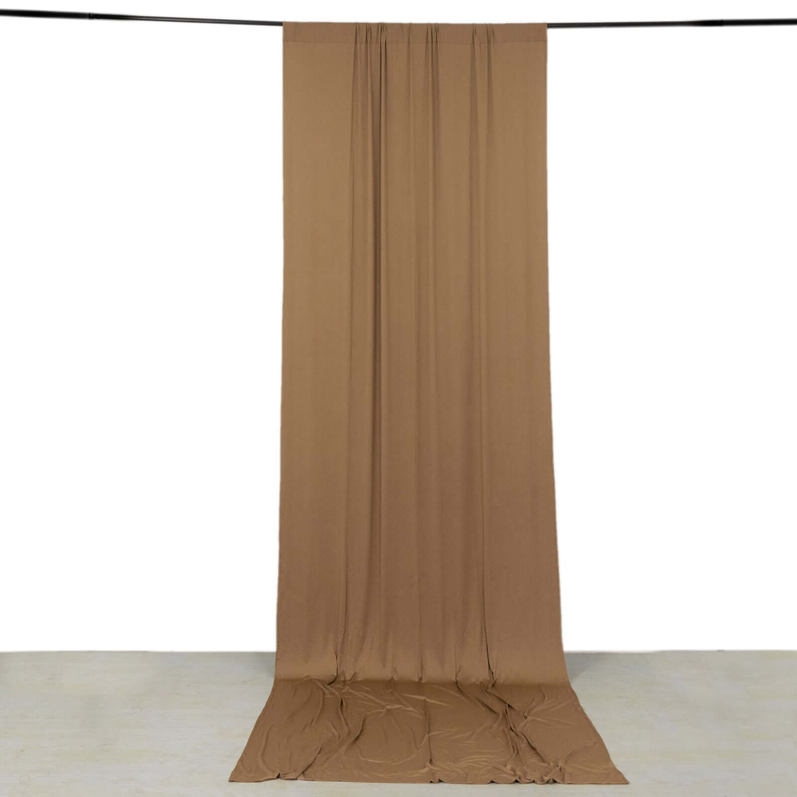 

Terracotta (rust) Stretch Spandex Backdrop Curtain, Wrinkle Resistant Event Divider Panel With Rod Pockets - 5ftx14ft