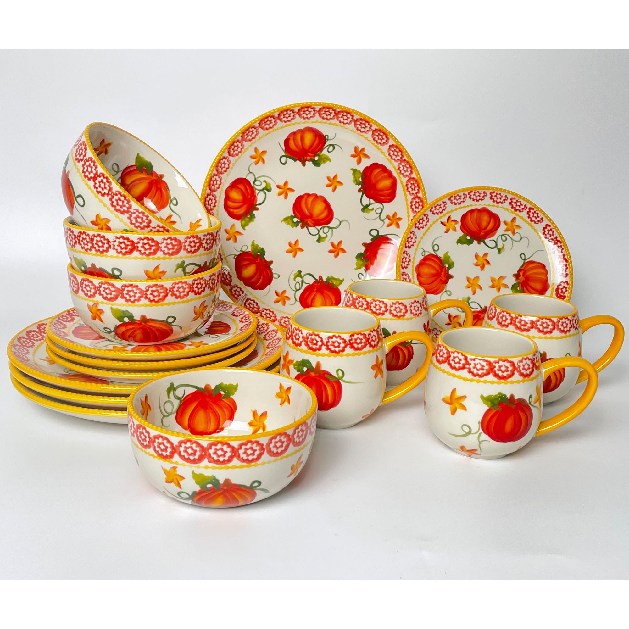 TEMU Seasonal 16-piece Essential Dinnerware Set