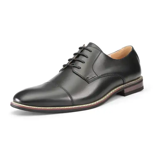 black and brown dress shoes Men Wingtip Handmade Genuine Leather Zshosam Men's Pointed Toe Business