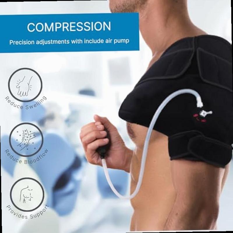   advanced hot or cold   shoulder ice pack wrap shoulder brace for     heating pad for rotator cuff injuries surgery gym injuries baseball pitching 16032 Product details 4