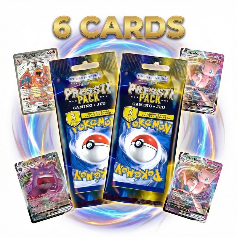 TEMU Set Of 2 Presstine Presstipack 3-card Packs - 6 Cards Total