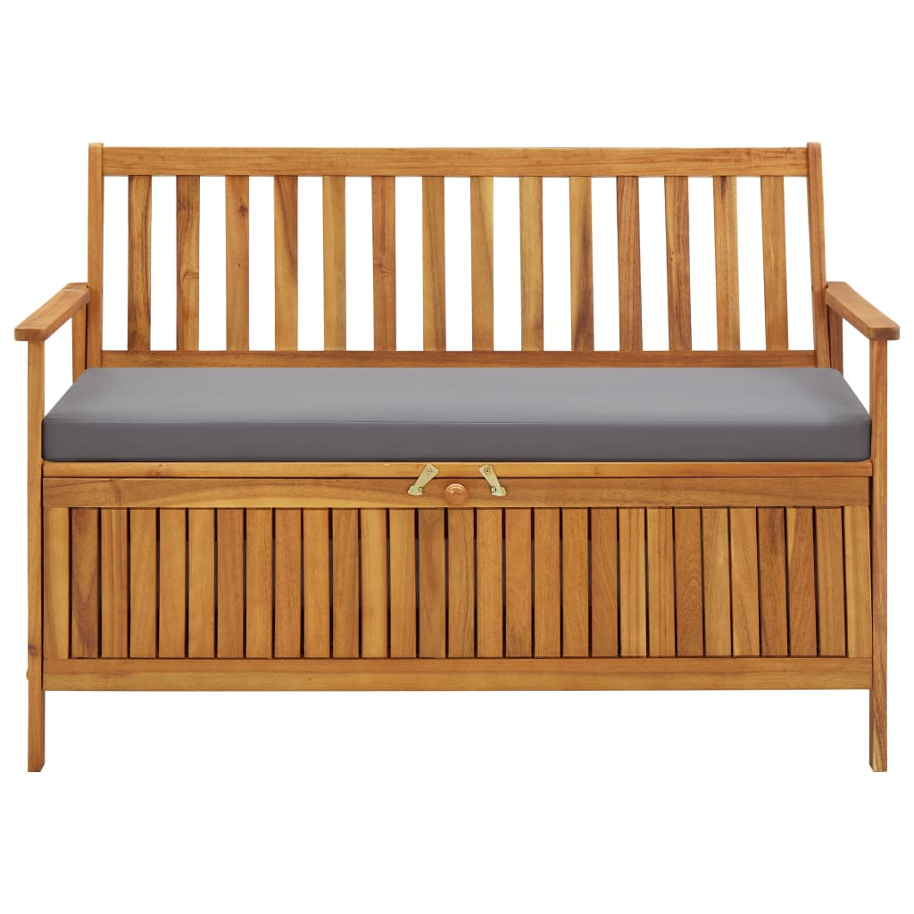 vidaXL Outdoor Storage Bench Deck Box for Patio Furniture Solid Wood Acacia