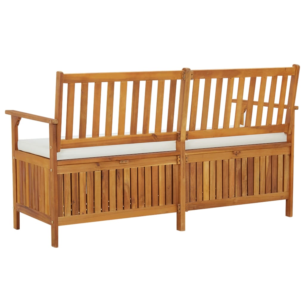 vidaXL Outdoor Storage Bench Deck Box for Patio Furniture Solid Wood Acacia