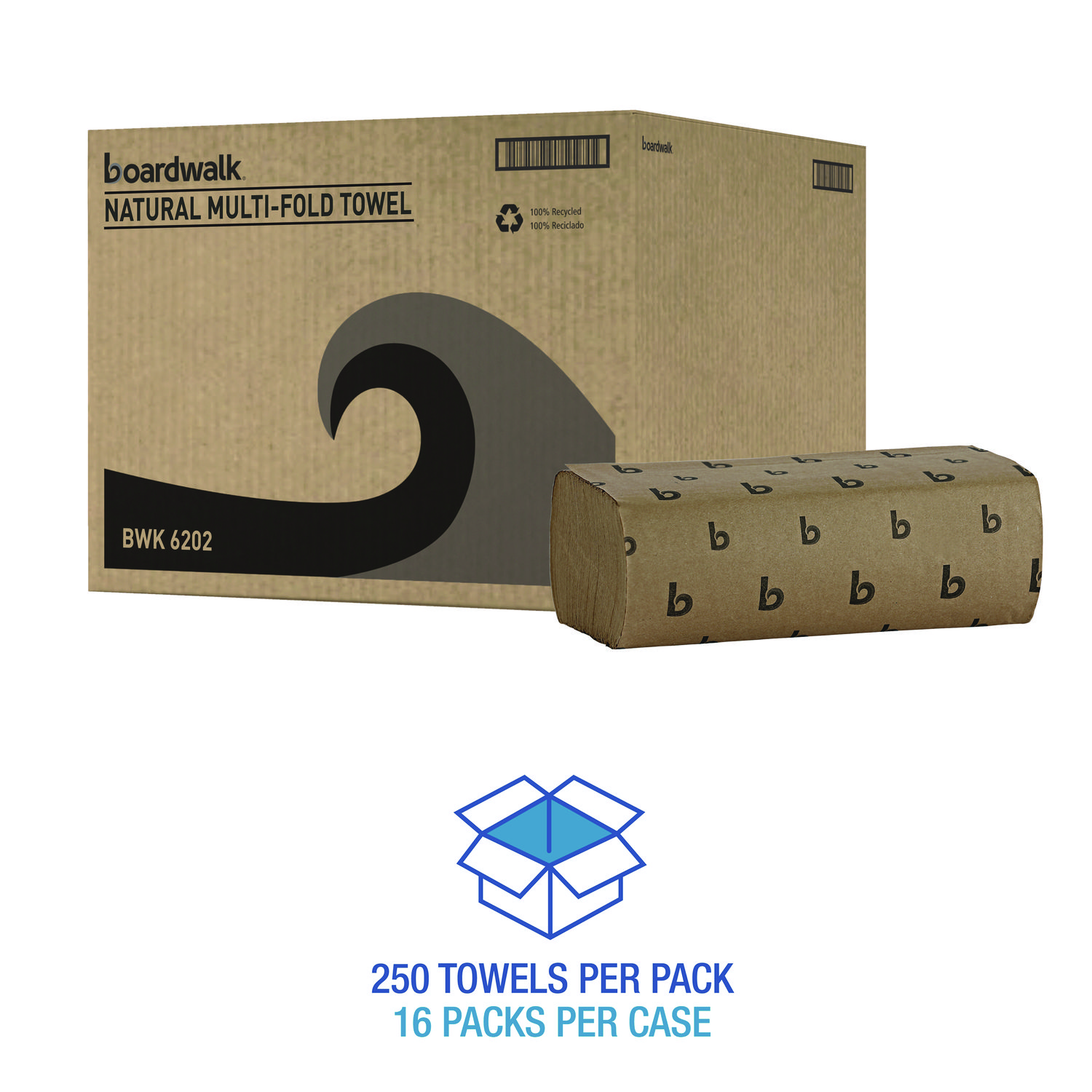 TEMU Case Of 4,000 Paper Towels: 16 Individual Packs Per Carton, 250 Paper Towels Per Pack, Disposable Multifold 1-ply Paper Towels