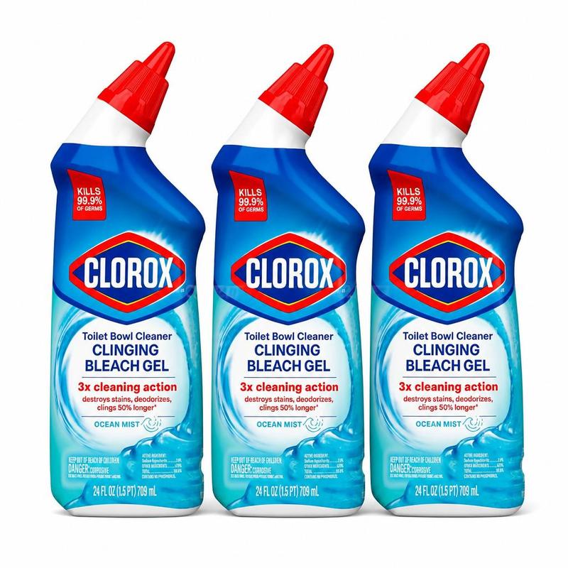 TEMU Clorox Toilet Bowl Clinging , Scent (3 Pack, 24 Fl Oz Each)