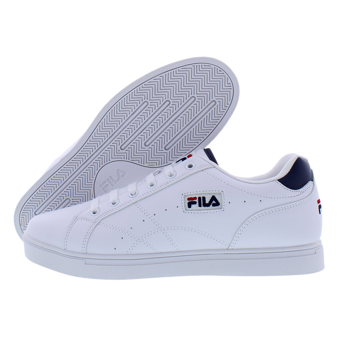 West Mens Shoes Color: White/navy/red