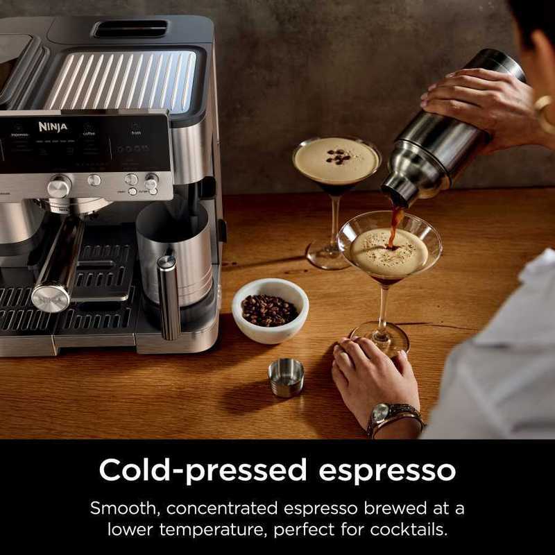 r es601 luxe caf   espresso machine drip coffee cold brew grinder tamper frother silver certified refurbished Product details 8