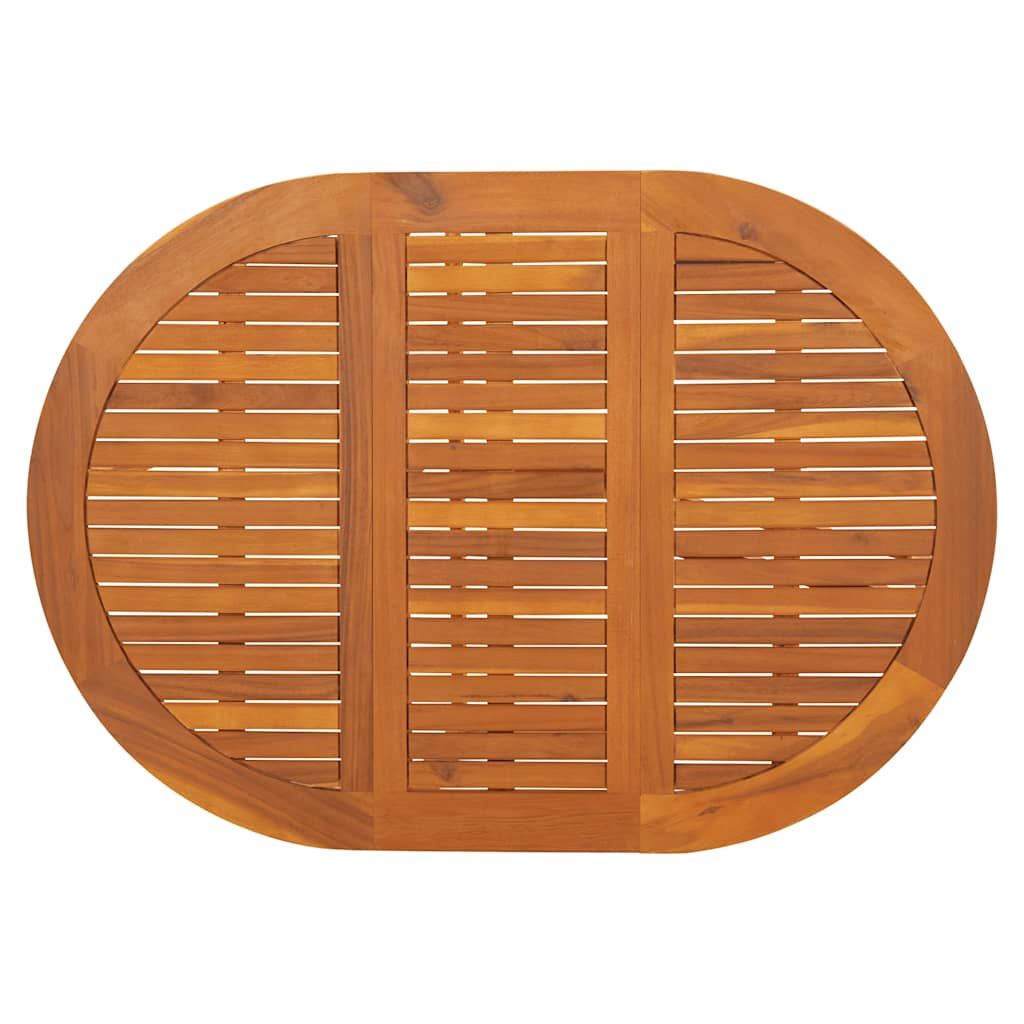 vidaXL Garden Table Folding Brown Solid Acacia Wood Outdoor Surface Patio