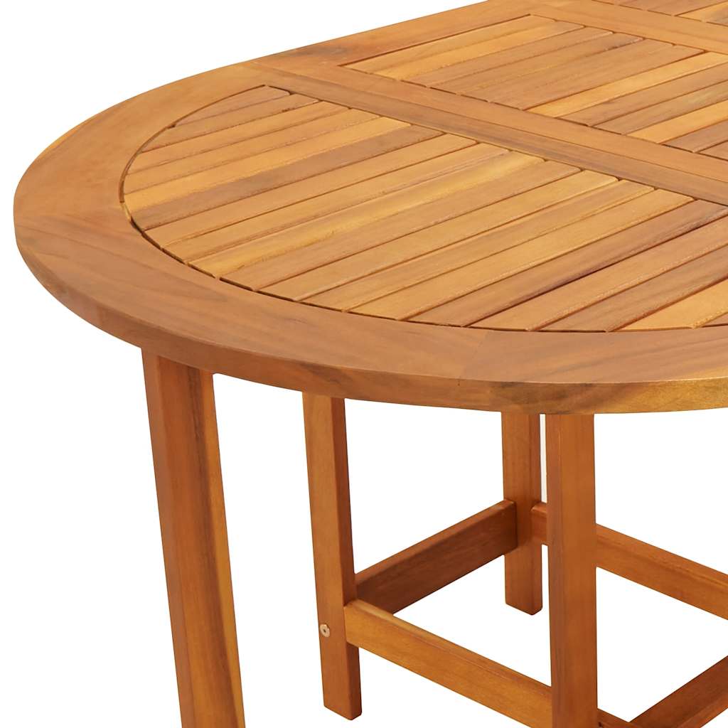 vidaXL Garden Table Folding Brown Solid Acacia Wood Outdoor Surface Patio