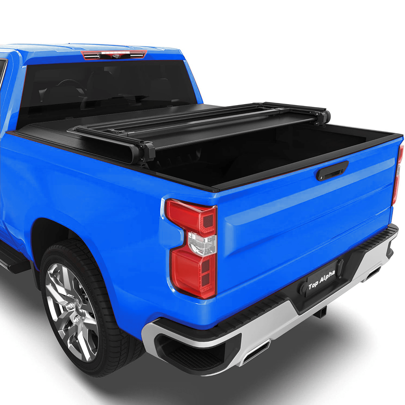 Whizmax Soft Quad Fold Truck Bed Tonneau Cover For 2015-2024 Ford F150 Four Folding Bed Cover 6 5ft Bed Fleetside