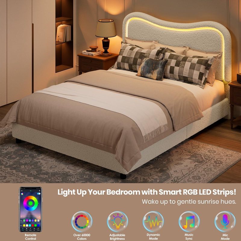 1 box of other materials LED lambswool double drawer bed