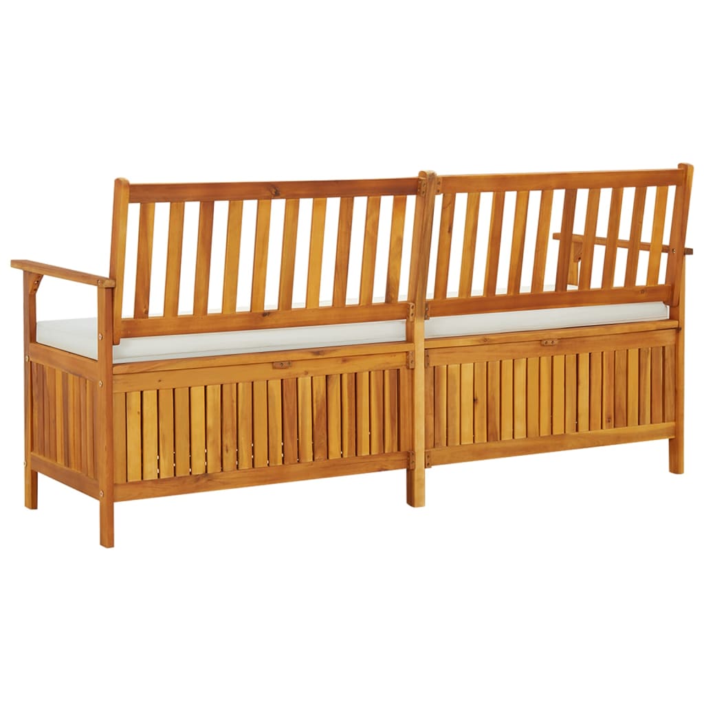vidaXL Outdoor Storage Bench Deck Box for Patio Furniture Solid Wood Acacia