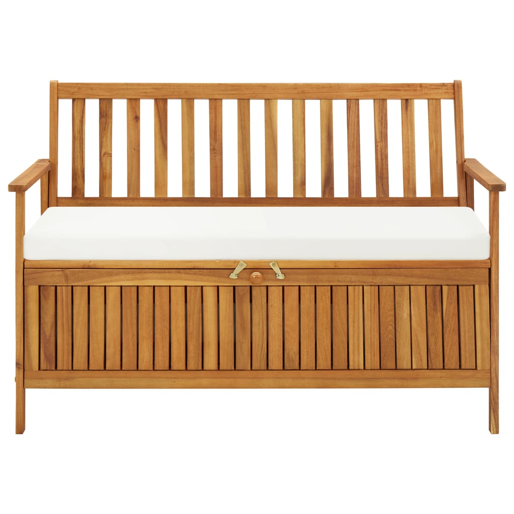 vidaXL Outdoor Storage Bench Deck Box for Patio Furniture Solid Wood Acacia