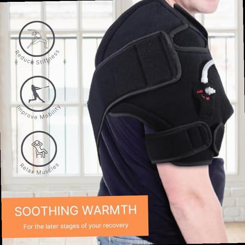   advanced hot or cold   shoulder ice pack wrap shoulder brace for     heating pad for rotator cuff injuries surgery gym injuries baseball pitching 16032 Product details 3