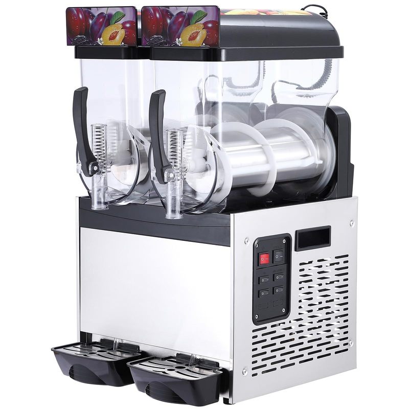 commercial slushie machine 15l 2   triple tank   stainless steel self cleaning high speed mixing     drinks margaritas coffee cocktails   black Product details 2