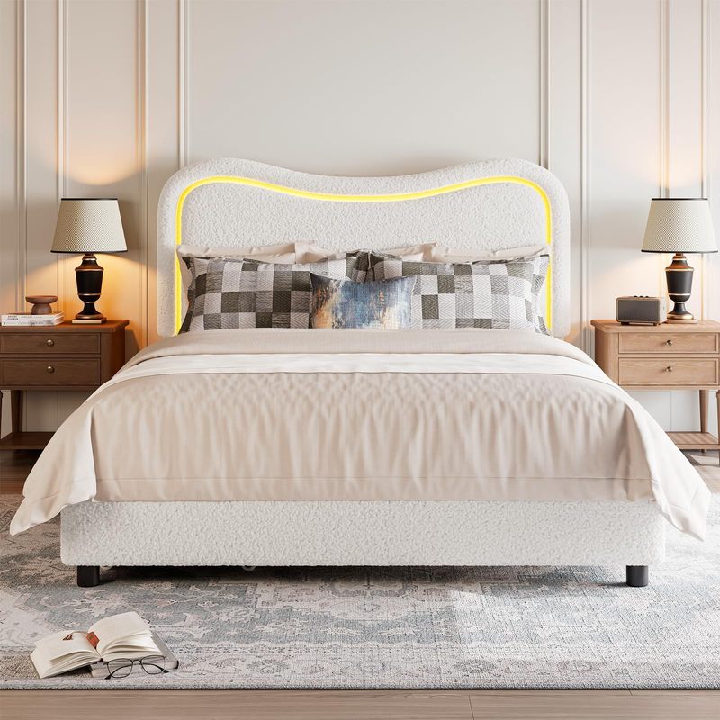 1 box of other materials LED lambswool double drawer bed