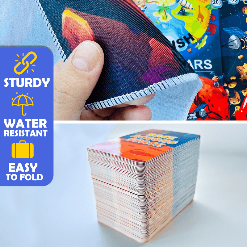 QUOKKA Board Game 1 to 10 Players - Learning, Educational - Geography, World - 100 Question Cards, Top Facts - Kids, Teens, Adults, Family