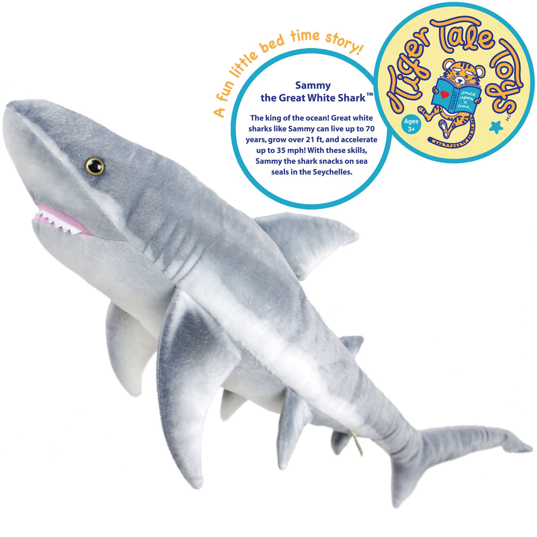 Sammy The Shark - 36 Inch Stuffed Animal Plush - By Viahart
