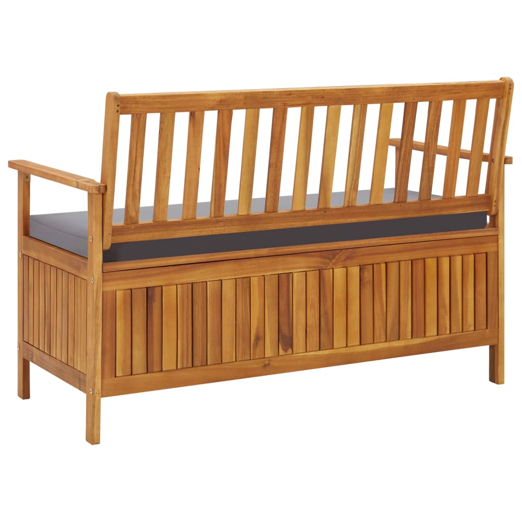 vidaXL Outdoor Storage Bench Deck Box for Patio Furniture Solid Wood Acacia