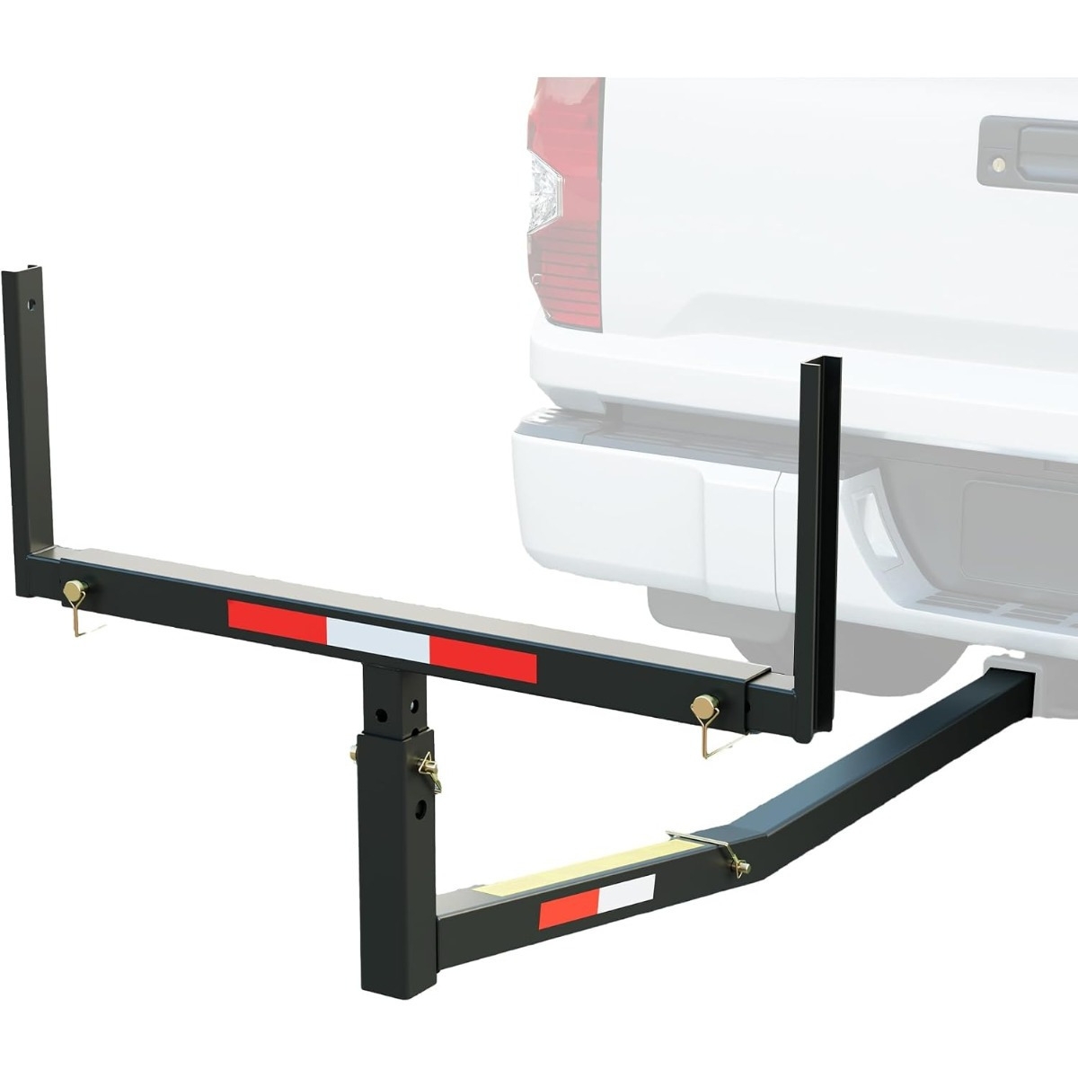 Truck Bed Extender Pickup Truck Bed Hitch Mount Extension Rack Suv | Lumber Ladder Canoe Boat Kayak Long Pipes W/flag 750lbs Capacity