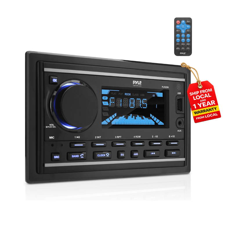 TEMU Plr2dn Double Din Car With Bluetooth Wireless Audio, Am/fm Radio With 30 Station Memory, Mp3 , Usb And Aux , Calling With Built-in Microphone,