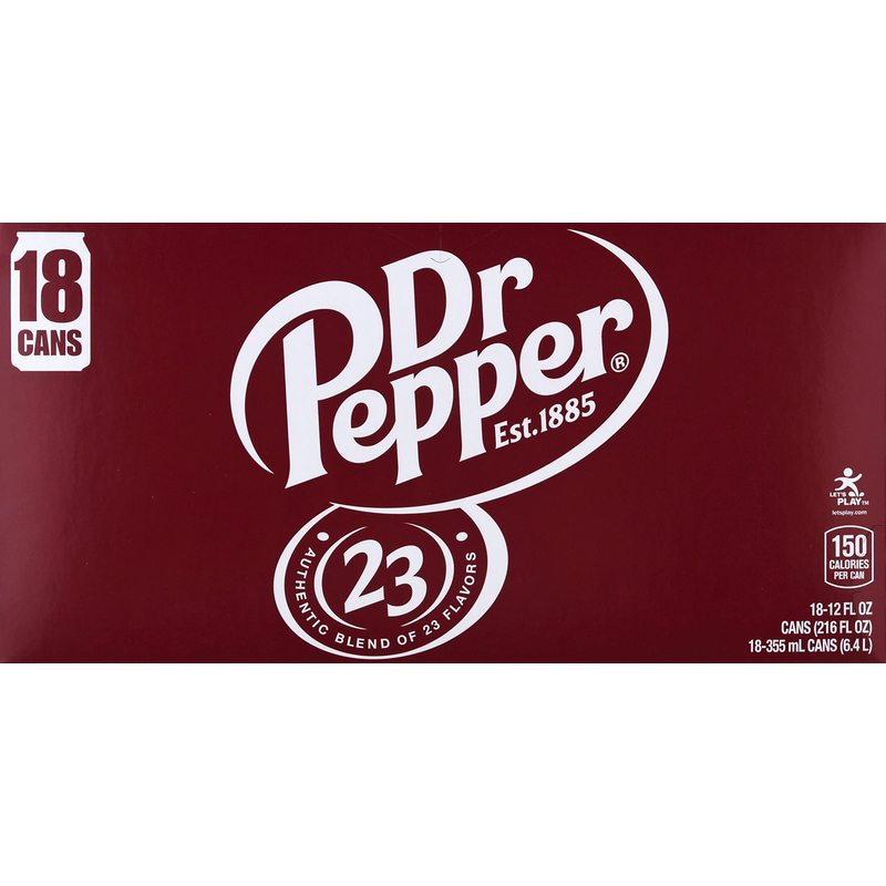 TEMU Dr Pepper, Dr Pepper 18 Pack Soda, 12 Ounce
