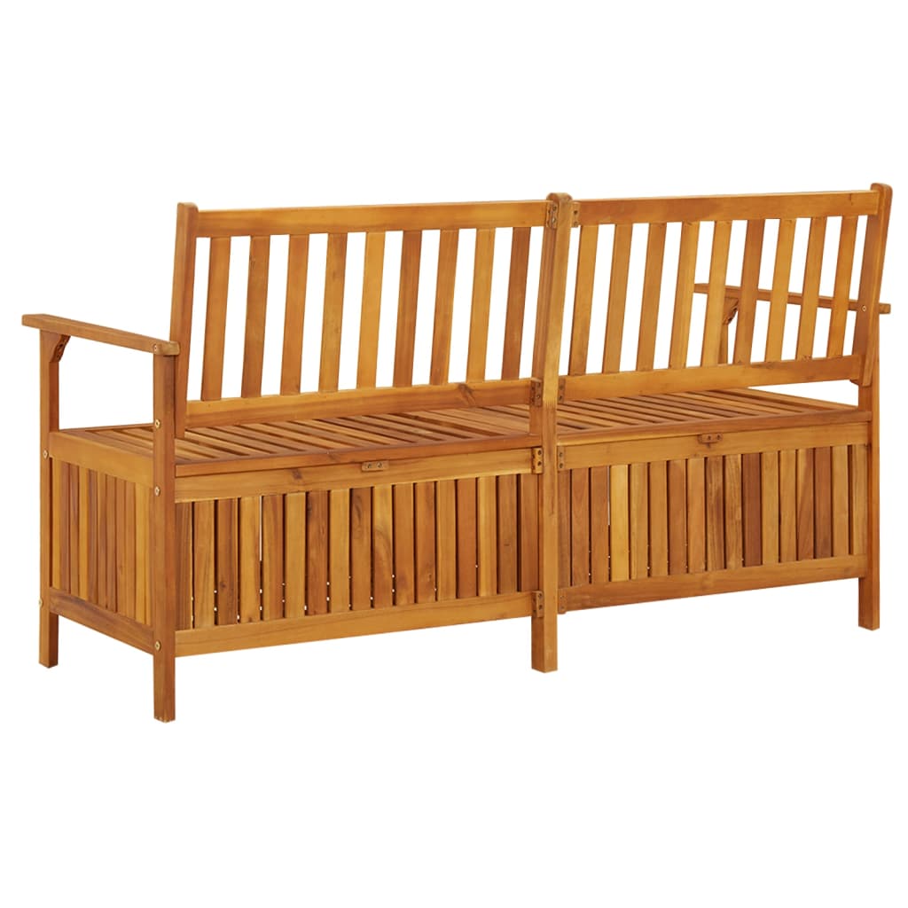 vidaXL Outdoor Storage Bench Deck Box for Patio Furniture Solid Wood Acacia